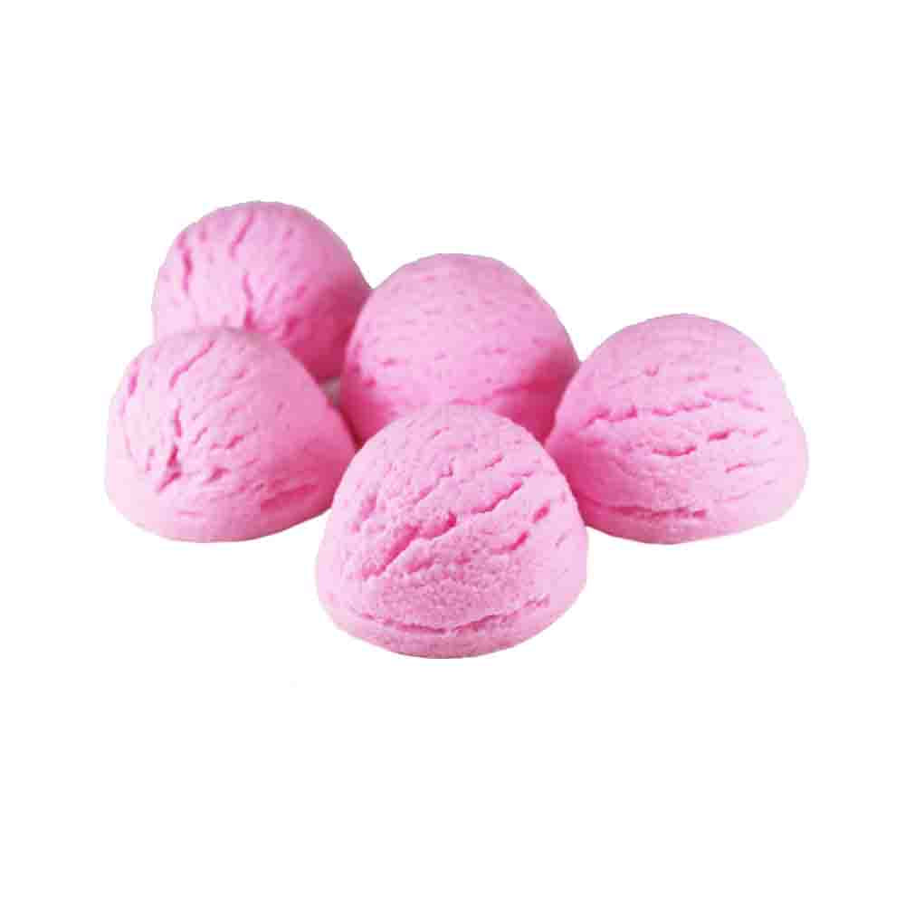 アイスクリーム　ストロベリー　（ピンク）　5個パック　食品サンプル　食品模型　実物大の模型　製品サイズ：5.5ｘ5.5ｘ4cm